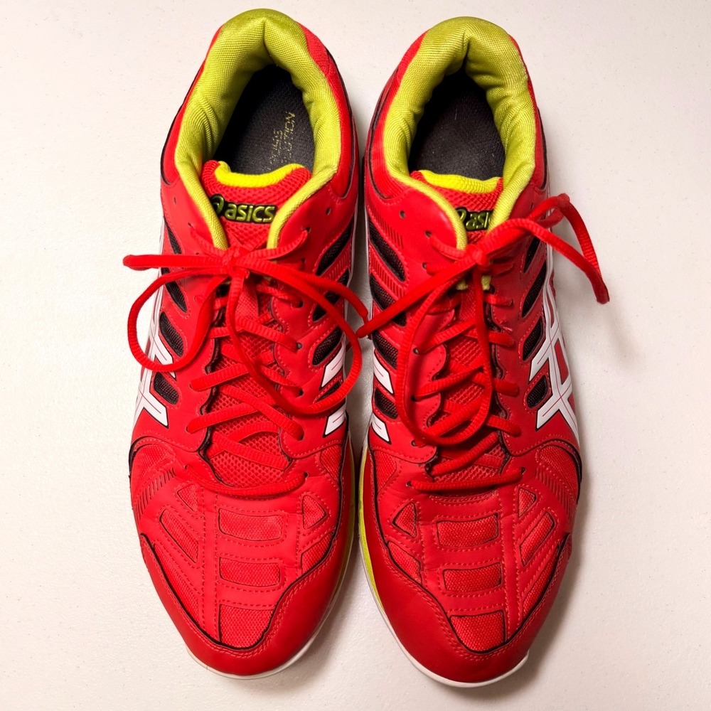 Asics Gel-Volleycross Revolution Red Lime Volleyball Shoes B301Y Mens 12.5 - Picture 14 of 14